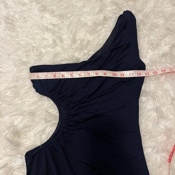 Lucy in the Sky One Shoulder Cutout Mini Bodycon Dress in Navy Medium - Picture 3 of 6